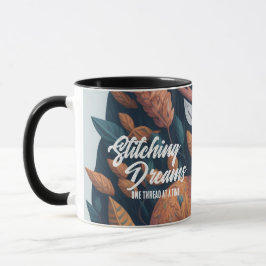 Taza Sueños de apodo - flores de aves de ciervo