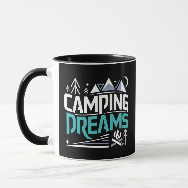 Taza Sueños de camping, barba negra (Izquierda)
