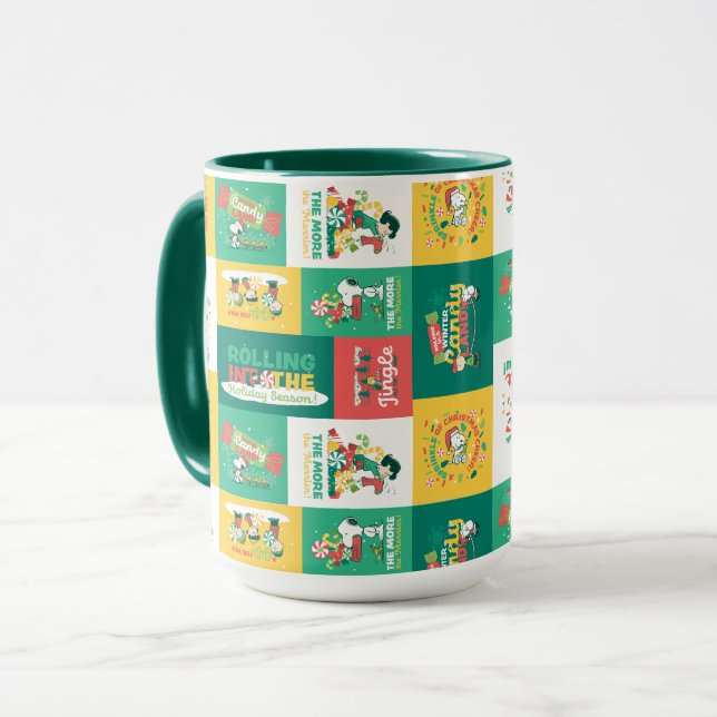 Taza Sueños de menta de maní | Patrón de vacaciones (Anverso izquierdo)