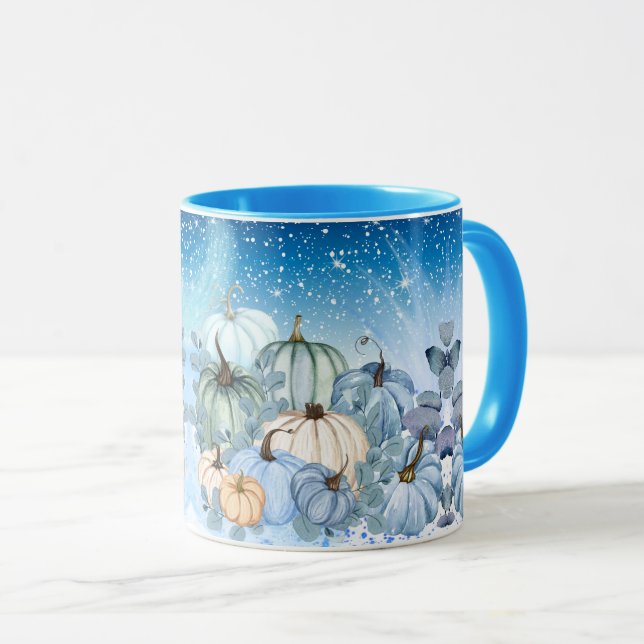 Taza Sueños de noche de calabaza azul (Anverso derecho)