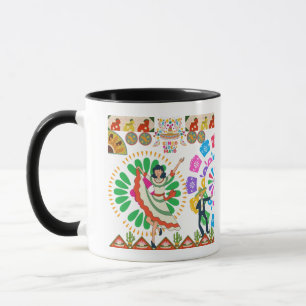 Taza Sueños de Viva Fiesta negro y blanco