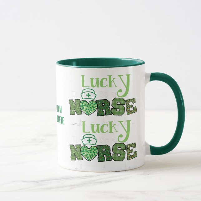 Taza Suerte de ser una enfermera de St Patrick Shamrock (Derecha)