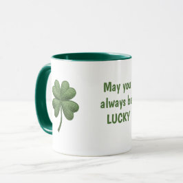 Taza Suerte Irlandesa Trébol de Cuatro Hojas