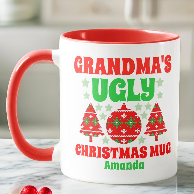 Taza Suéter de los feos Navidades de la abuela personal (Subido por el creador)