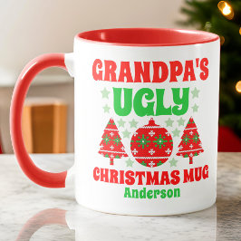 Taza Suéter de los feos Navidades del abuelo personaliz