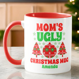 Taza Suéter de Navidades feos de mamá personalizado