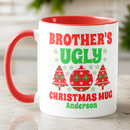 Taza Suéter de Navidades feos del hermano personalizado