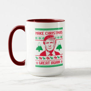 Taza Suéter del navidad del triunfo - haga navidad gran
