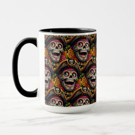 Taza Sugar Skull Art - Pirate Skull