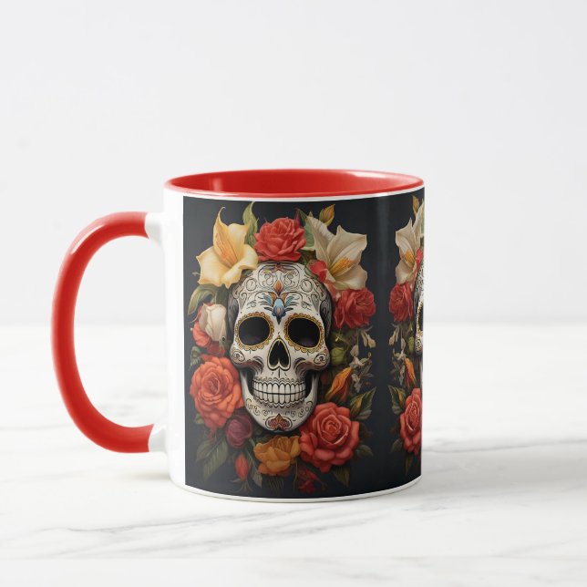 Taza Sugar Skull Floral Mug (Izquierda)