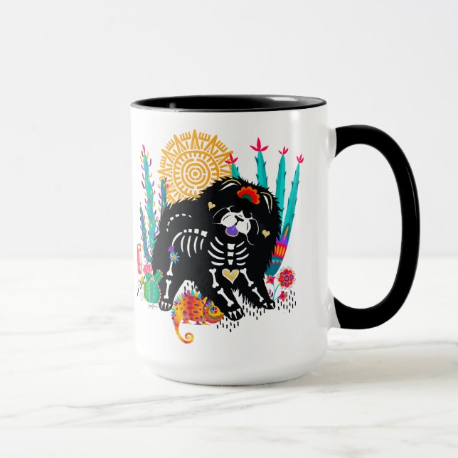 Taza SUGARSKULL NIRVANA perro de vaca halloween 15 oz m (Derecha)