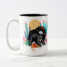 Taza SUGARSKULL NIRVANA perro de vaca halloween 15 oz m