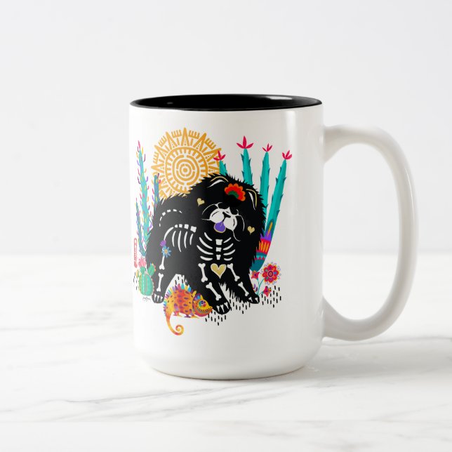 Taza SUGARSKULL NIRVANA perro de vaca halloween 15 oz m (Derecha)