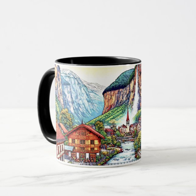 Taza Suiza, una sinfonía de la naturaleza (Anverso izquierdo)