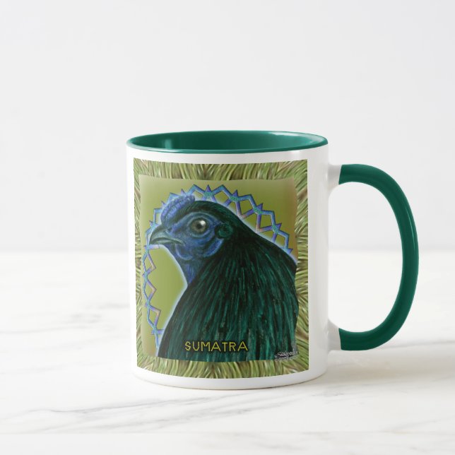Taza Sumatra Rooster con marco (Derecha)