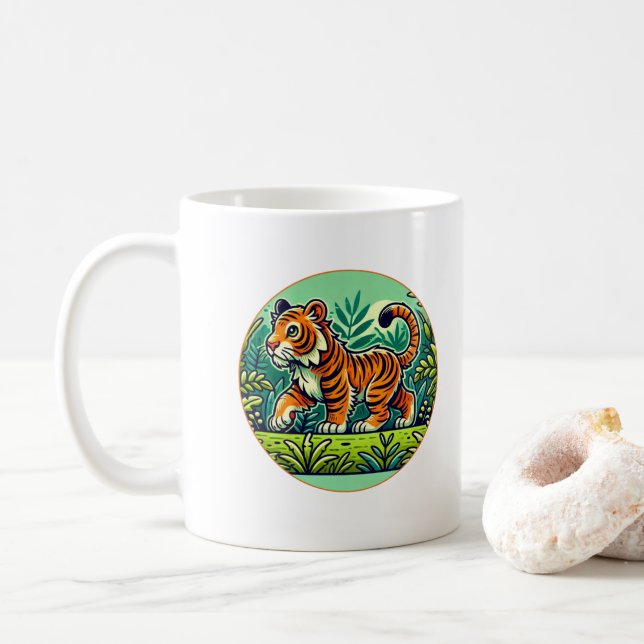 Taza Sumatran Tiger Mug (Con donut)