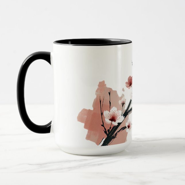 Taza Sumi-e Flor de Cerezo (Izquierda)