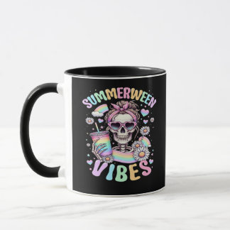 Taza Summerween Vibes Sweet Skeleton Chica Summer Hallo