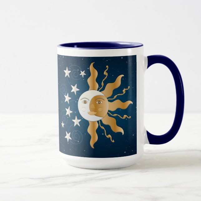 Taza Sun caprichoso, luna y estrellas (Derecha)