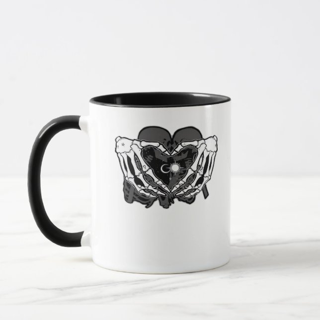 Taza Sunand~1 - Manos Skeleton Heart (Izquierda)