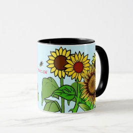 Taza Sunflowers It's all Love Blue Sky Mug