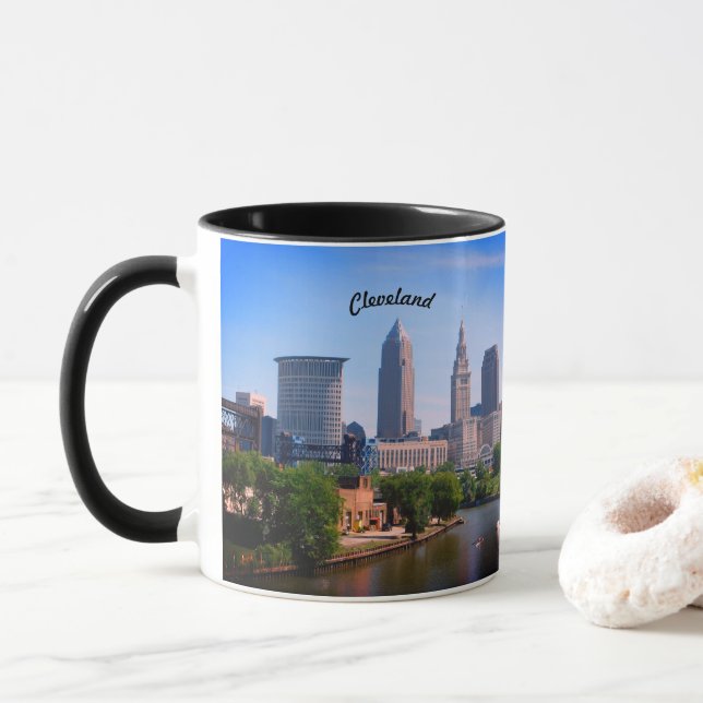 Taza Sunny Cleveland Rivervside Mug (Con donut)