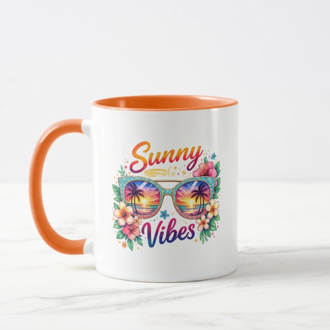 Taza Sunny Vibes Tropical Sunset Sunglasses Two-Tone  (Izquierda)