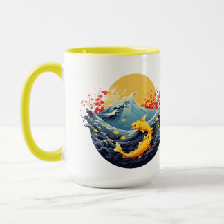 Taza "Sunrise Over the Waves: Koi Edition Mug