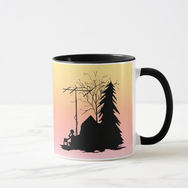 Taza Sunrise Silhouette Ham Radio Mug (Derecha)