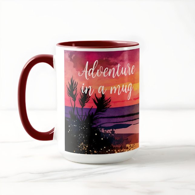 Taza Sunset beach personalizada adventure coffee mug (Subido por el creador)