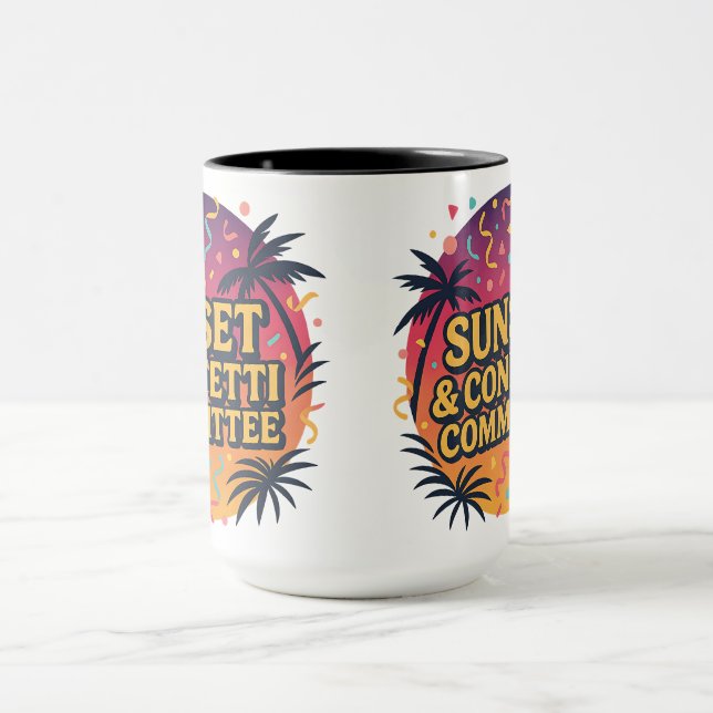 Taza Sunset & Confetti Committee | Halloween Gifts (Centro)
