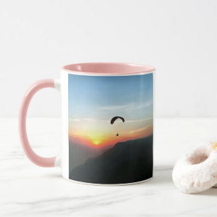 Taza Sunset Paraglide Wanderlust Extreme Sports Art