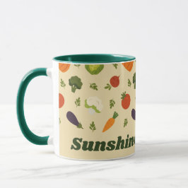 Taza Sunshine & Veggies Personalizado Textos