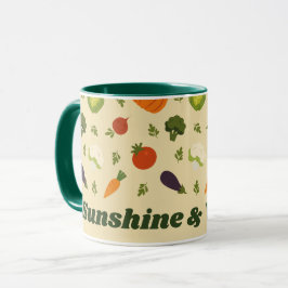 Taza Sunshine & Veggies Personalizado Textos