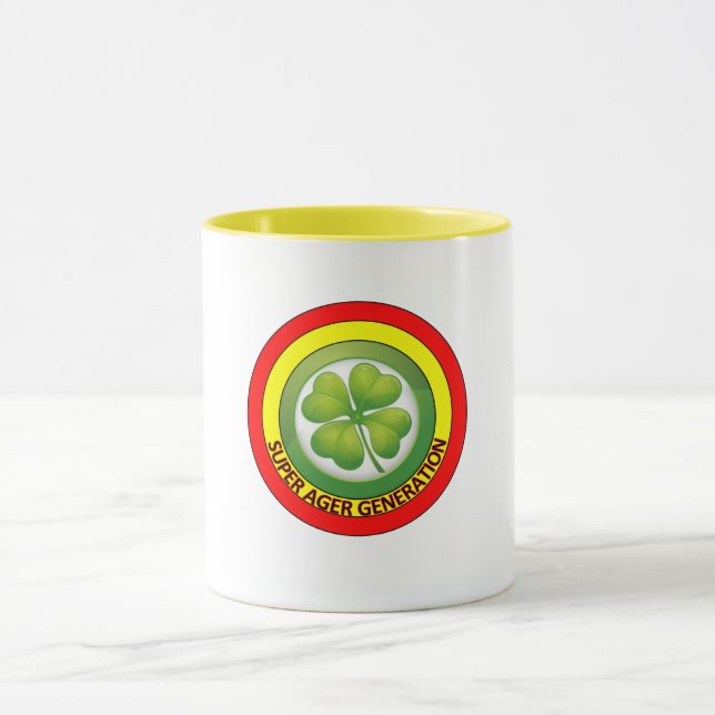 Taza Super Ager Lucky clover Mug (Centro)