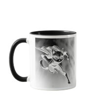 Super-chat masqué en plein vol.