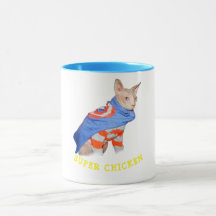 SUPER CHICKEN Café Mug 2 tamaños