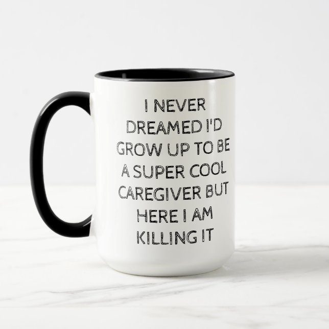 Taza Super Cool Caregiver Mug – Funny Gift for Caregive (Izquierda)
