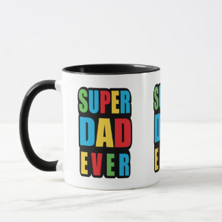 Taza Super Dad Mug - Regalo de papá para padre, cumplea