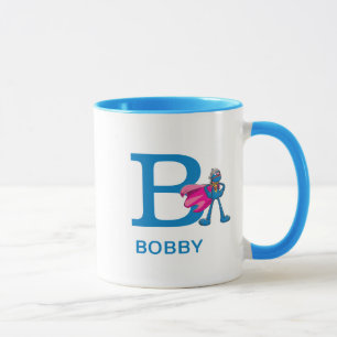 Taza Super Grover Añadir tu nombre y monograma B