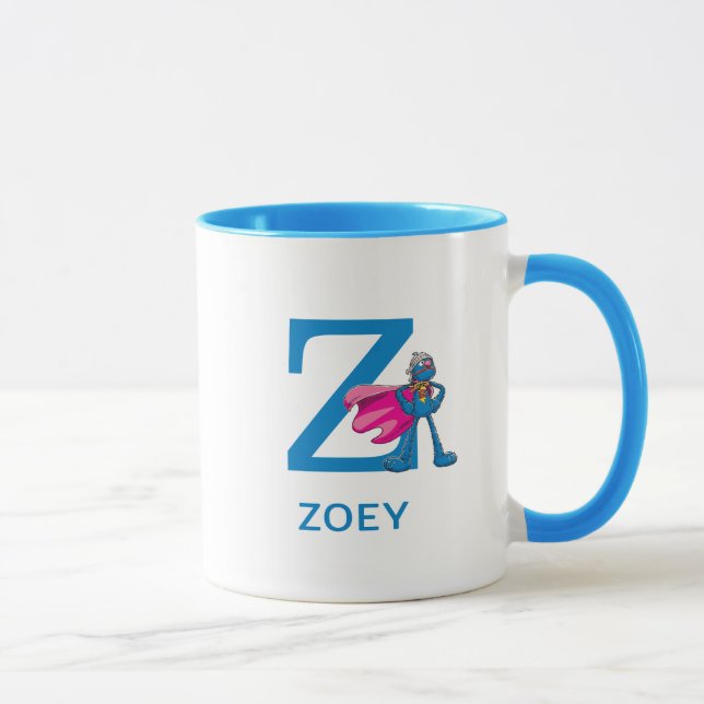 Taza Super Grover Añadir tu nombre y monograma Z (Derecha)