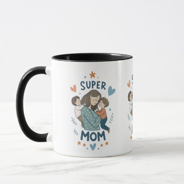 Taza "Super MOM" Mug - Celebrar la maternidad todos los (Izquierda)