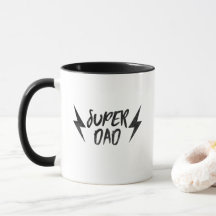 Super Mug negro del Relámpago de Super Dad