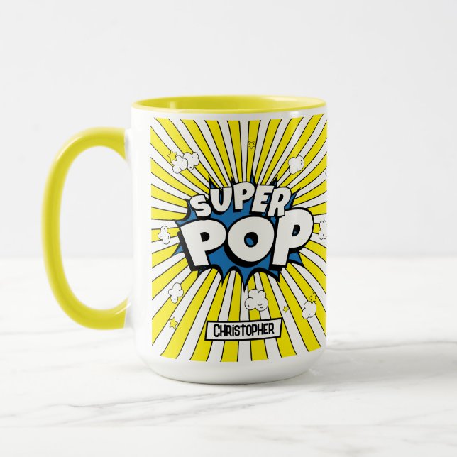 Taza SUPER POP! | Poppin’ Cute Quirky Funny Punny  (Izquierda)