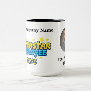 Taza Superestrella Empleado Minimalista de Lujo