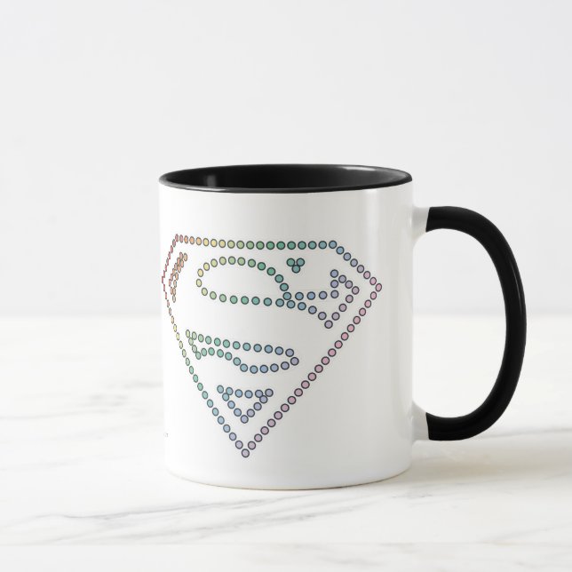 Taza Supergirl Rainbow Outline Logo (Derecha)