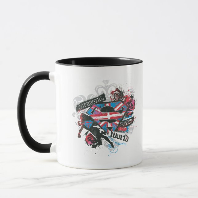 Taza Supergirl salva al mundo (Izquierda)