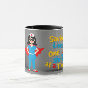 Taza "Superhéroe de enfermería" a precio especial