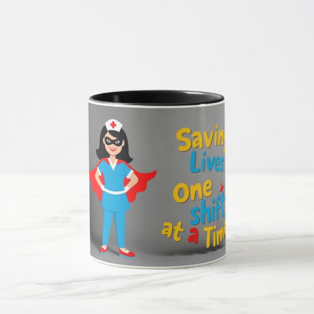 Taza "Superhéroe de enfermería" a precio especial (Centro)