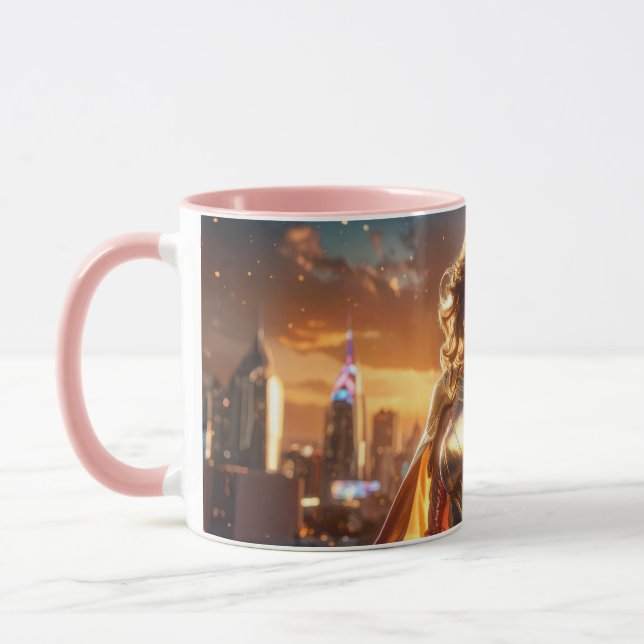 TAZA SUPERHÉROE - SUPERHÉROE FEMENINA (Izquierda)